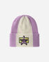 Herno BEANIE IN INFINITY STAR PATCH Lilac BER00025D700164520