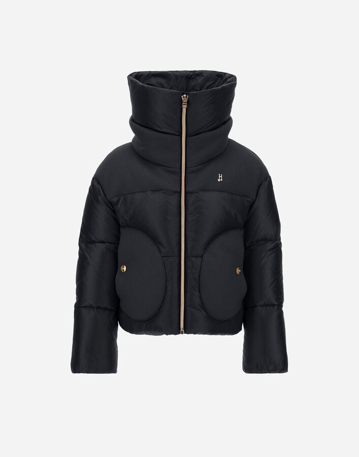 CAPE IN NYLON ULTRALIGHT AND ECOWOOL Herno Herno CAPE IN NYLON ULTRALIGHT AND ECOWOOL Black PI000190G12017Z9300