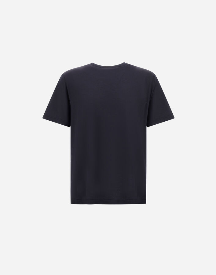 Herno T-SHIRT IN WOOL&nbsp;JERSEY Navy Blue JG0001UNW521409200