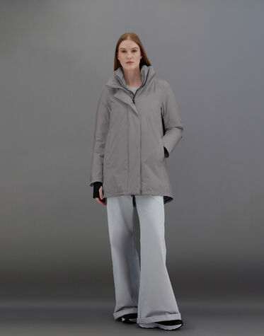レディース ラミナー ゴアテックス 2レイヤー Aシェイプ コート グレー  