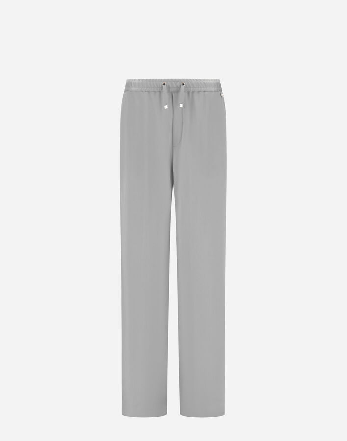 Herno RESORT TROUSERS IN SATIN Pearl Grey PT00057DR127279404