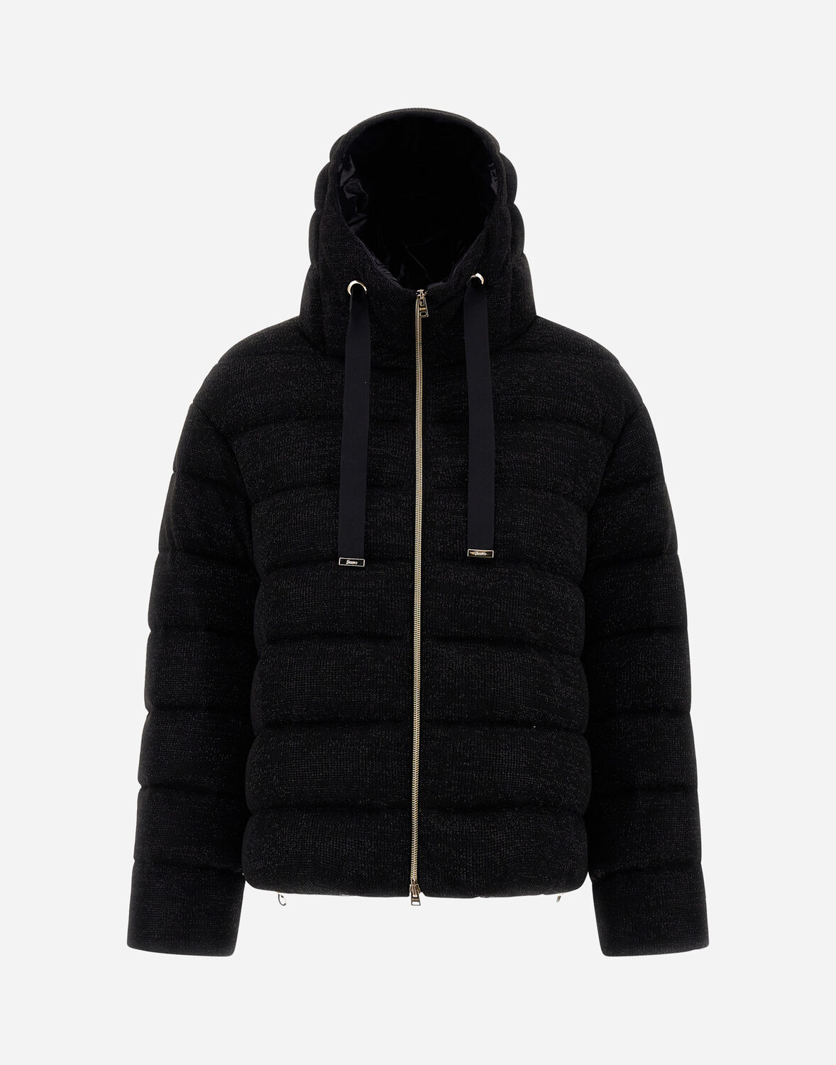 Herno Shiny Knit ボンバージャケット In Black
