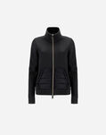 Herno RESORT DUAL MATERIAL ERNINA AND NYLON ULTRALIGHT BOMBER JACKET Black JP002DR500249300