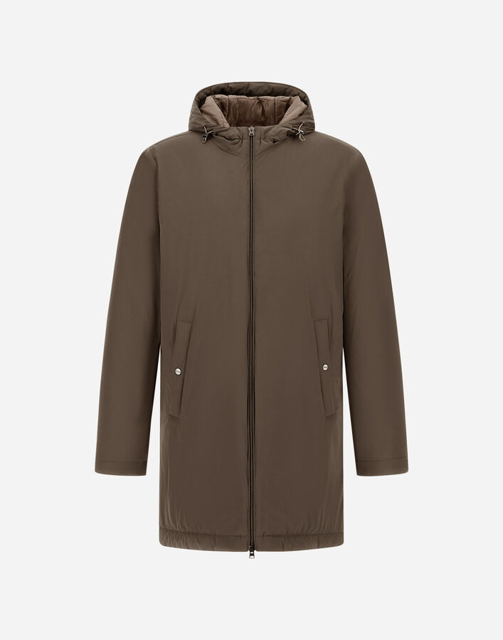 Herno RESORT PARKA IN TRAVEL NYLON PONENTE Dark Taupe PA00030UR12387SZ2700