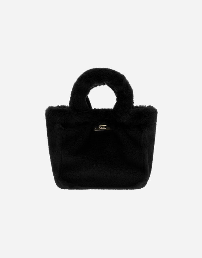 Herno BAG IN SOFT ALTERNATIVE FUR AND NYLON CHAMONIX Black BAG00012D124229300