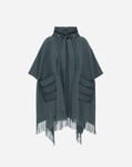 Herno RESORT PONCHO IN WARMY & NYLON ULTRALIGHT Midnight Teal GC00066DR333959123