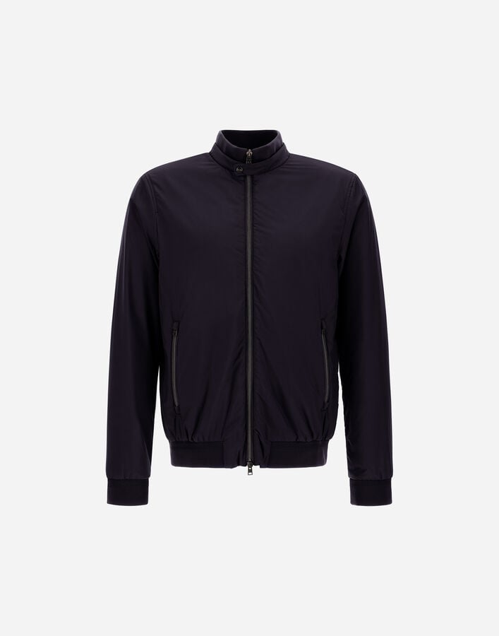 Herno ECOAGE HIGH-COLLAR BOMBER JACKET Navy Blue GI000414U12456Z9200