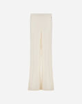Herno RIBBED & BRAIDED MERINO WOOL TROUSERS White PT000173D703051000