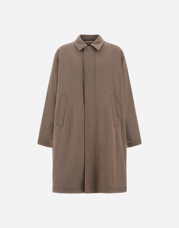 Herno VINTAGE-EFFECT WOOL-BLEND RAINCOAT Light Taupe IM000407U129222600