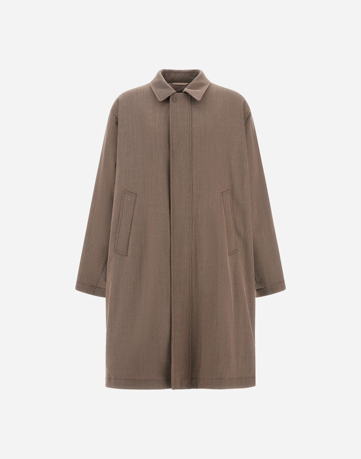 Herno VINTAGE-EFFECT WOOL-BLEND RAINCOAT Light Taupe IM000407U129222600