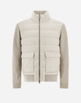 Herno BOMBER JACKET IN CASHMERE, SILK AND KNIT Chantilly PI001182U380871985