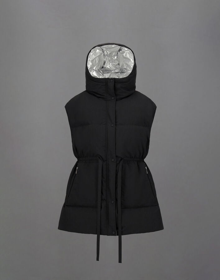 LAMINAR CRINKLE METALLIC GILET Herno Herno LAMINAR CRINKLE METALLIC GILET Black PI00381DL128399300