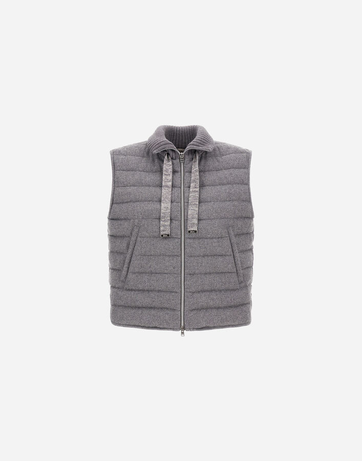 RESORT VEST IN LUCENT CASHMERE WOOL Herno Herno RESORT VEST IN LUCENT CASHMERE WOOL Light Grey PI00145DR33444R9406