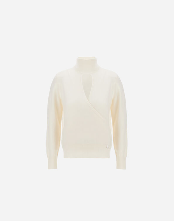 Herno RESORT SWEATER IN PURE WOOL Milk White ML00020DR701031010