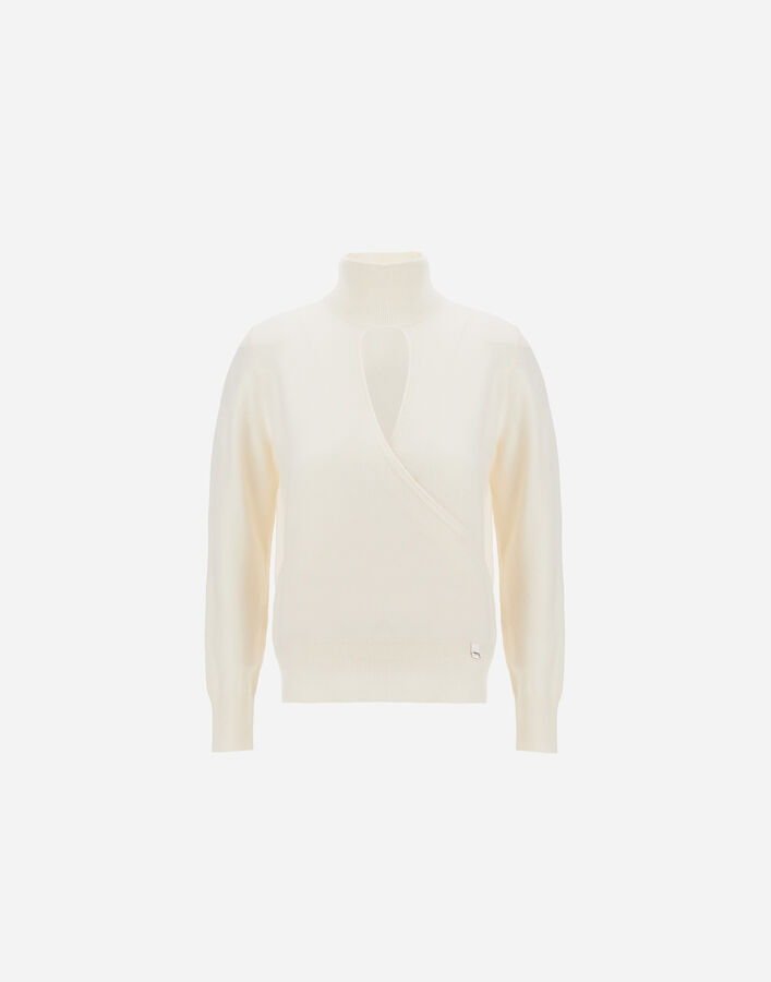 Herno RESORT SWEATER IN PURE WOOL Milk White ML00020DR701031010