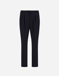 Herno FLUID WOOL TROUSERS Navy Blue PT000166D334539200