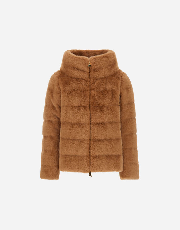 Herno CAPPA IN LADY ALTERNATIVE FUR Camel PI001935D126302157