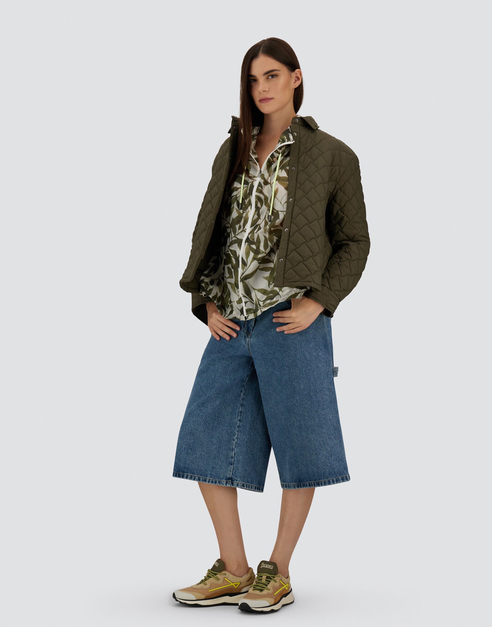 レディース ECOAGE SHACKET グリーン/ベージュ | Herno® (ヘルノ)