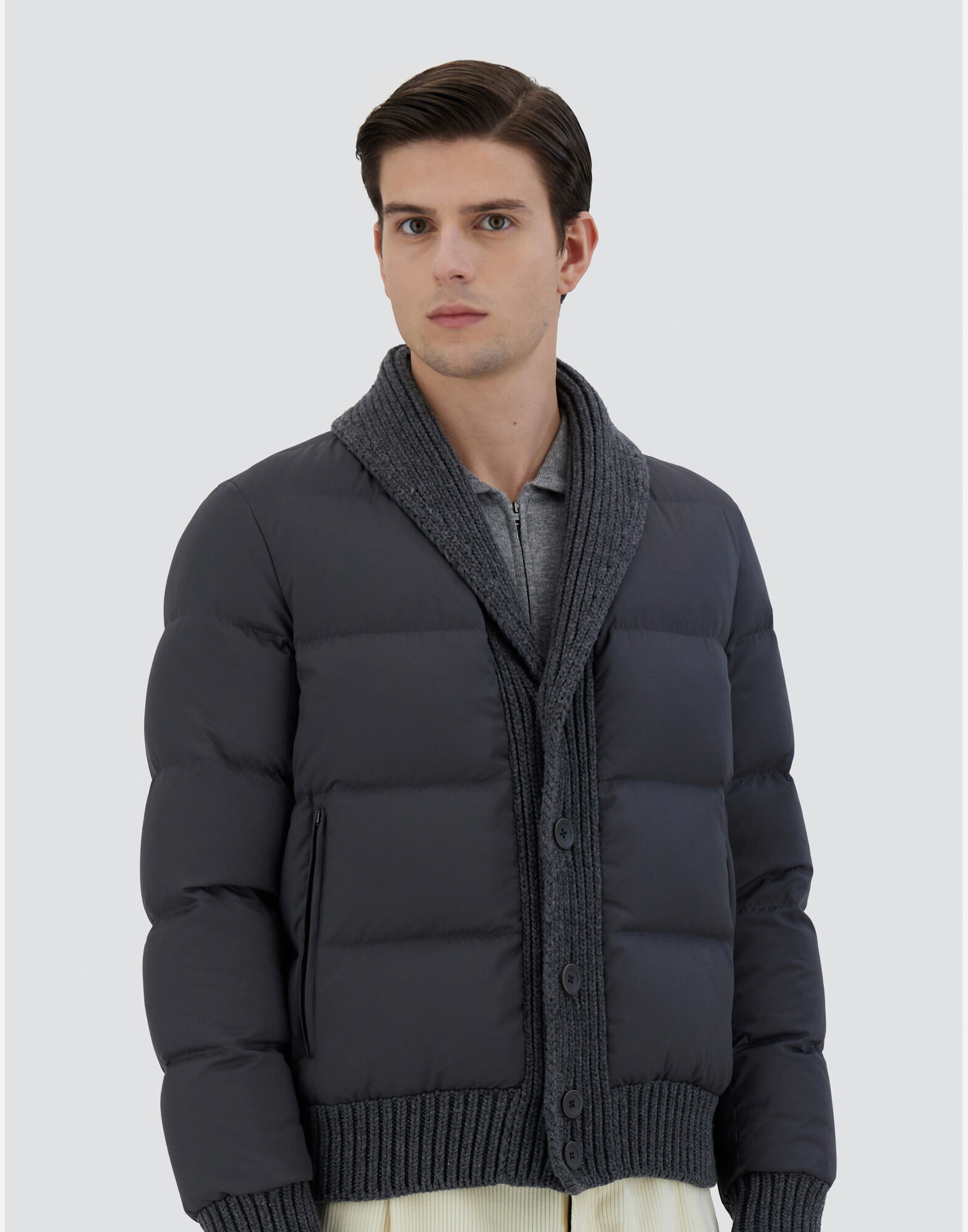 Herno grey cardigan best sale