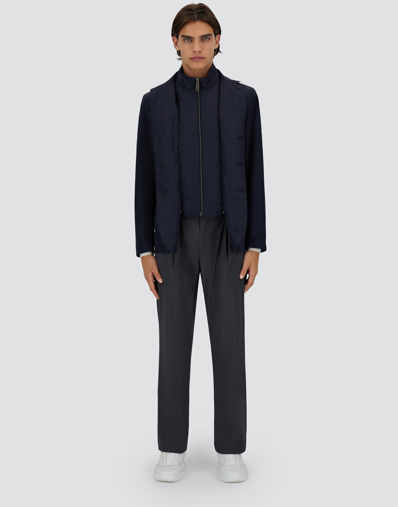 ジャケット HERNO BLUE BLAZER Herno Men's Cashmere Blazer w/ Detachable Liner | Neiman Marcus