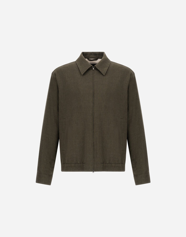 Herno SHACKET IN SLUBBING LINEN Green GI000642U17155S7780