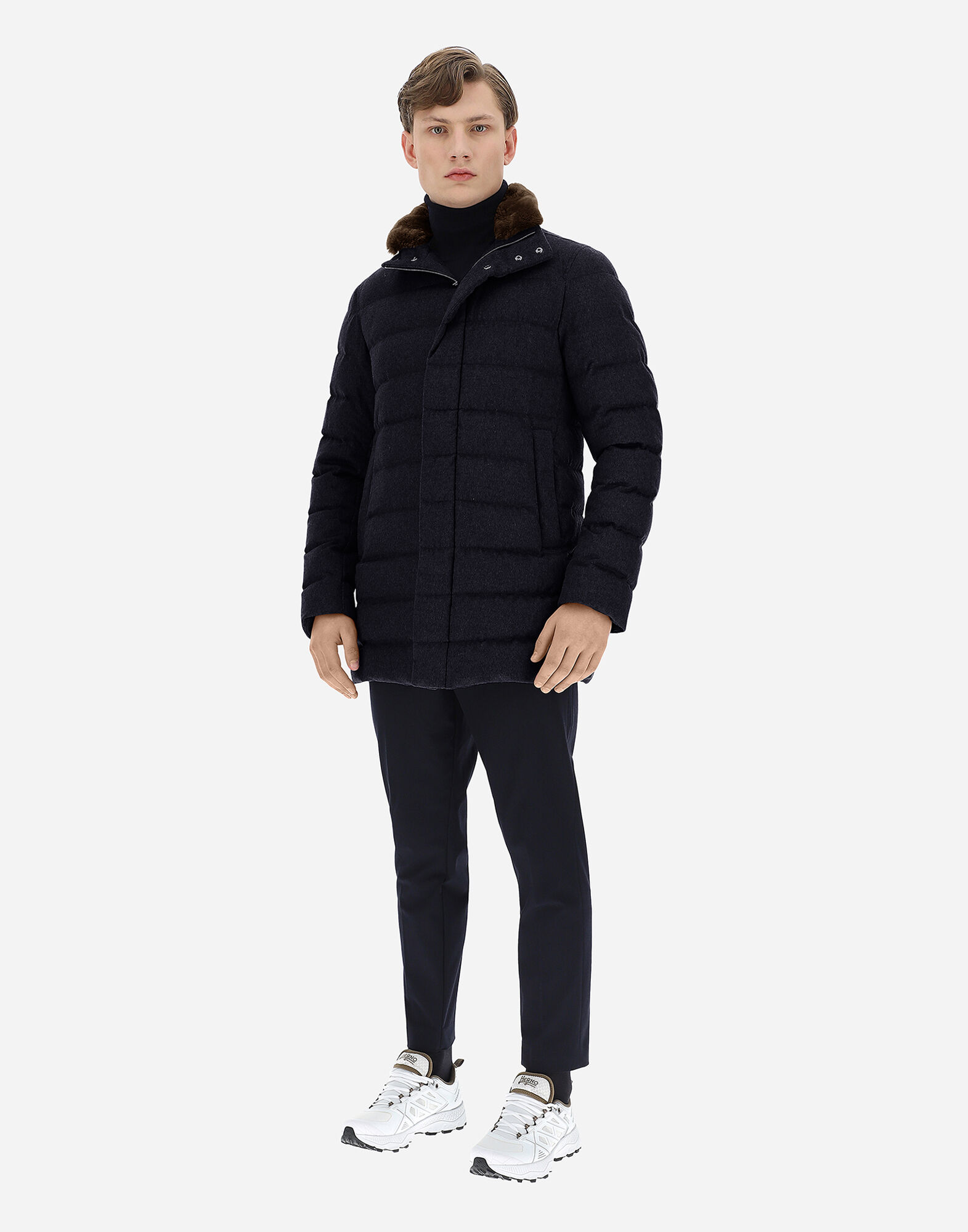 herno cashmere silk down jacket