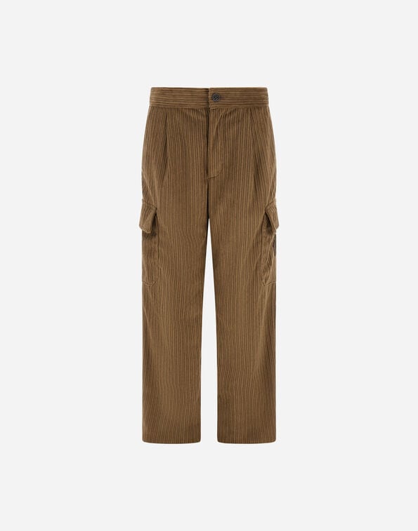 Herno CORDUROY CARGO TROUSERS Light Military PT000005B129137730
