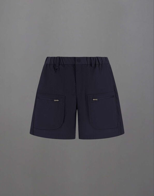 Herno LAMINAR SHORTS IN TECH-CRINKLE Blue PT00071UL128279201