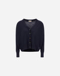 Herno CARDIGAN IN BASIC MERINO WOOL Dark Blue MC000184D701659290