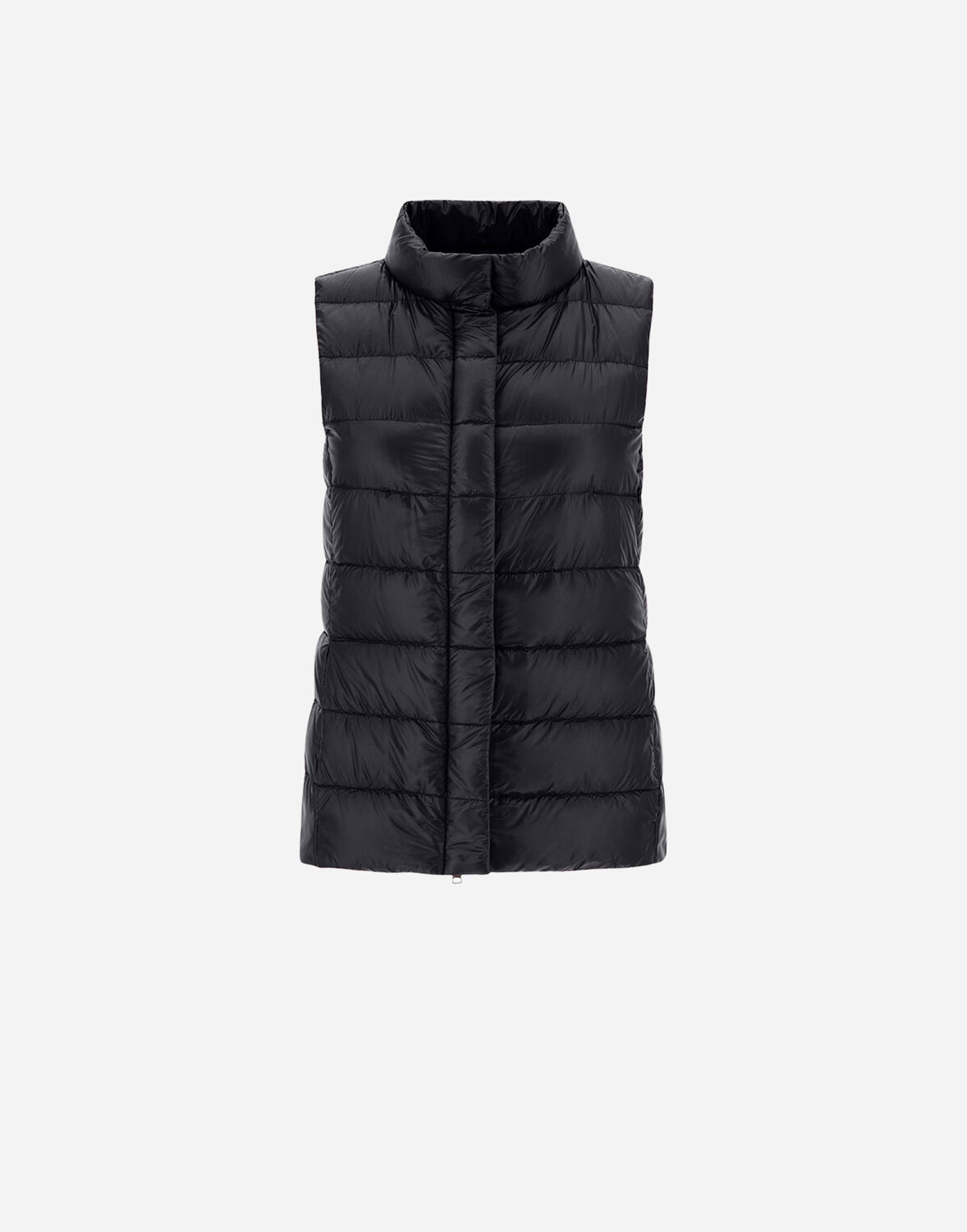 Herno Ultralight Windproof Vest Silky Effect In Black