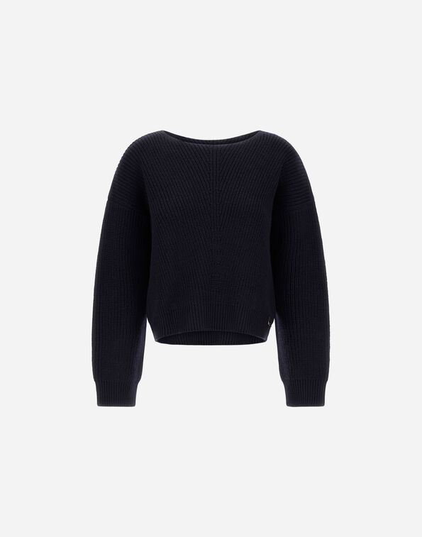 Herno WOOL SWEATER WITH RAISED KNIT Dark Blue ML000071D703539290