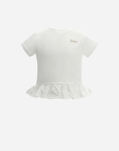 Herno OVERSIZE FRU FRU T-SHIRT WITH TAFFETA White JTS003G520121000