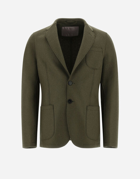 RESORT BLAZER IN LIGHT BOILED WOOL in Light Military for Men | Herno®