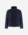 Herno BOMBER JACKET IN ARENDELLE AND LIGHT FAUX FUR Navy Blue PI001019U12414Z9200