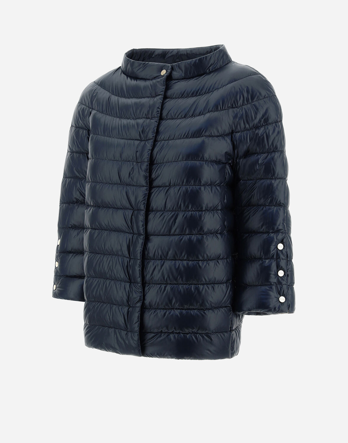 Herno Sofia Quilted Nylon Down Jacket In Navy Blue