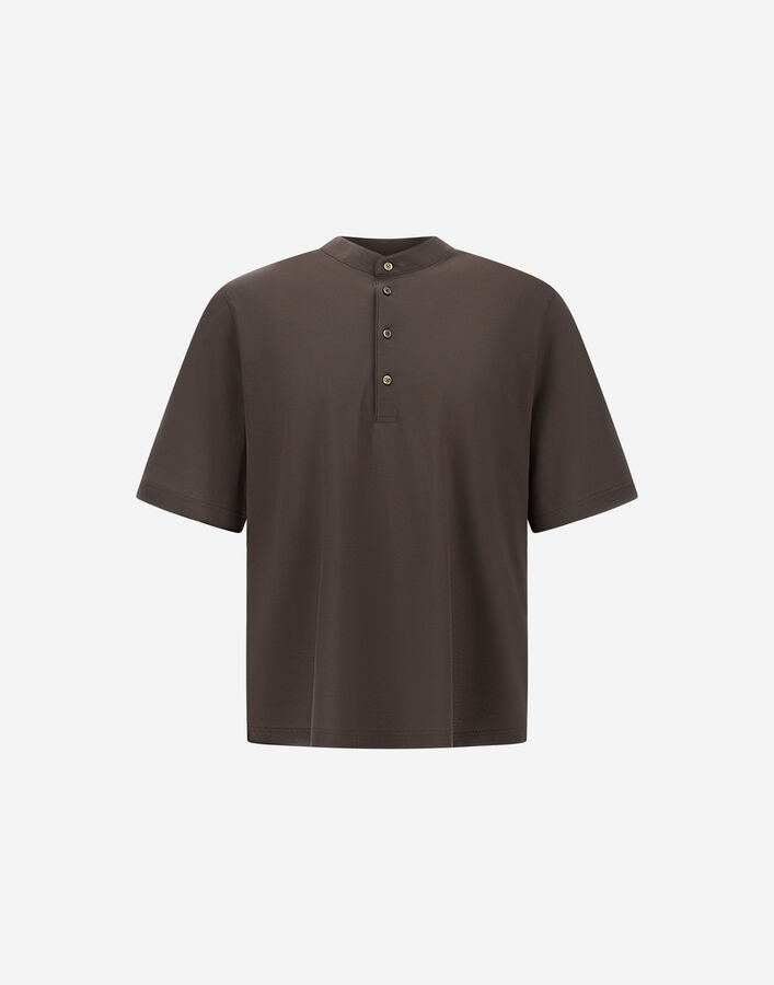 Herno JERSEY CREPE T-SHIRT Brown JPL00143U520058800