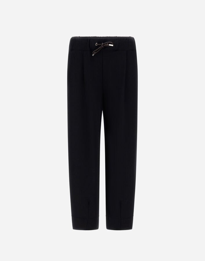 Herno TROUSERS IN PONTE ROMA JERSEY Black PT000147D560259300