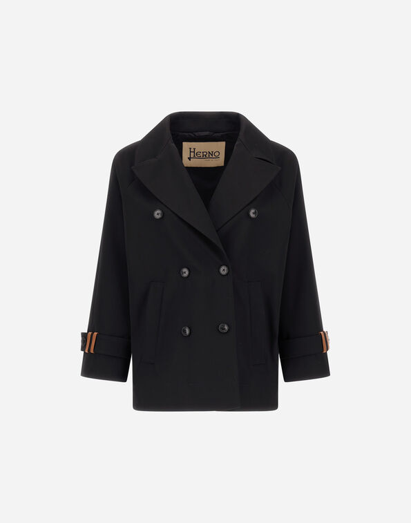 Herno PEACOAT IN DENSE COTTON STRETCH Black GC000565D13292S9300