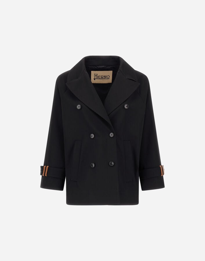 Herno PEACOAT IN DENSE COTTON STRETCH Black GC000565D13292S9300