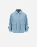 Herno SHACKET IN VISCOSE EFFECT Azzurro GI000267D126079024