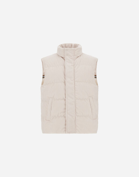 Herno CORDUROY VEST Ivory PI001374U129131200