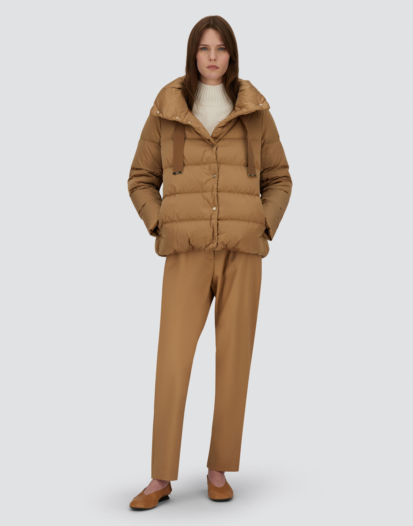 レディース サテン ジャケット キャメル | Herno® (ヘルノ)