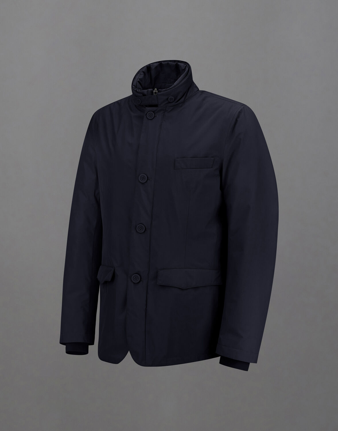 Herno Laminar Blazer In 2 Layers Gore-tex In Blue