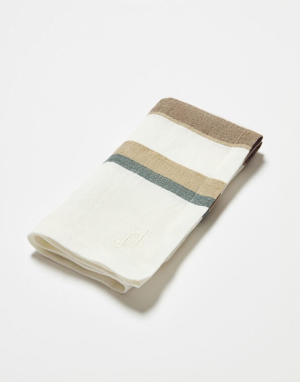 Herno STRIPED LINEN NAPKINS - SET OF 2 Leather NAPKINS9999LINO2240