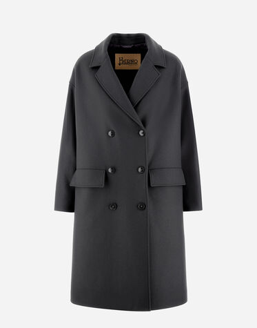 レディース ウールテクスチャー＆エコアージュ コート アイアン  