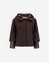 Herno CAPE IN PURE CASHMERE AND NYLON ULTRALIGHT Dark Chocolate GI000334D381268800