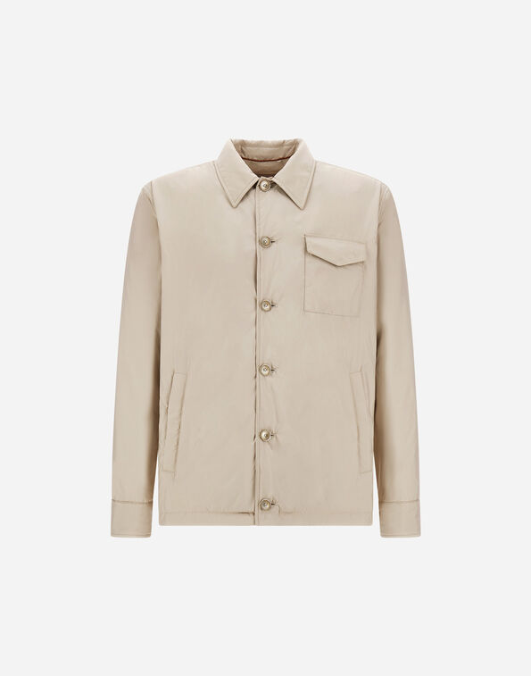 Herno RESORT OVERSHIRT IN LIGHTWEIGHT MATT NYLON AND SUEDE-EFFECT MICROFIBRE Chantilly GI00108UR129151985