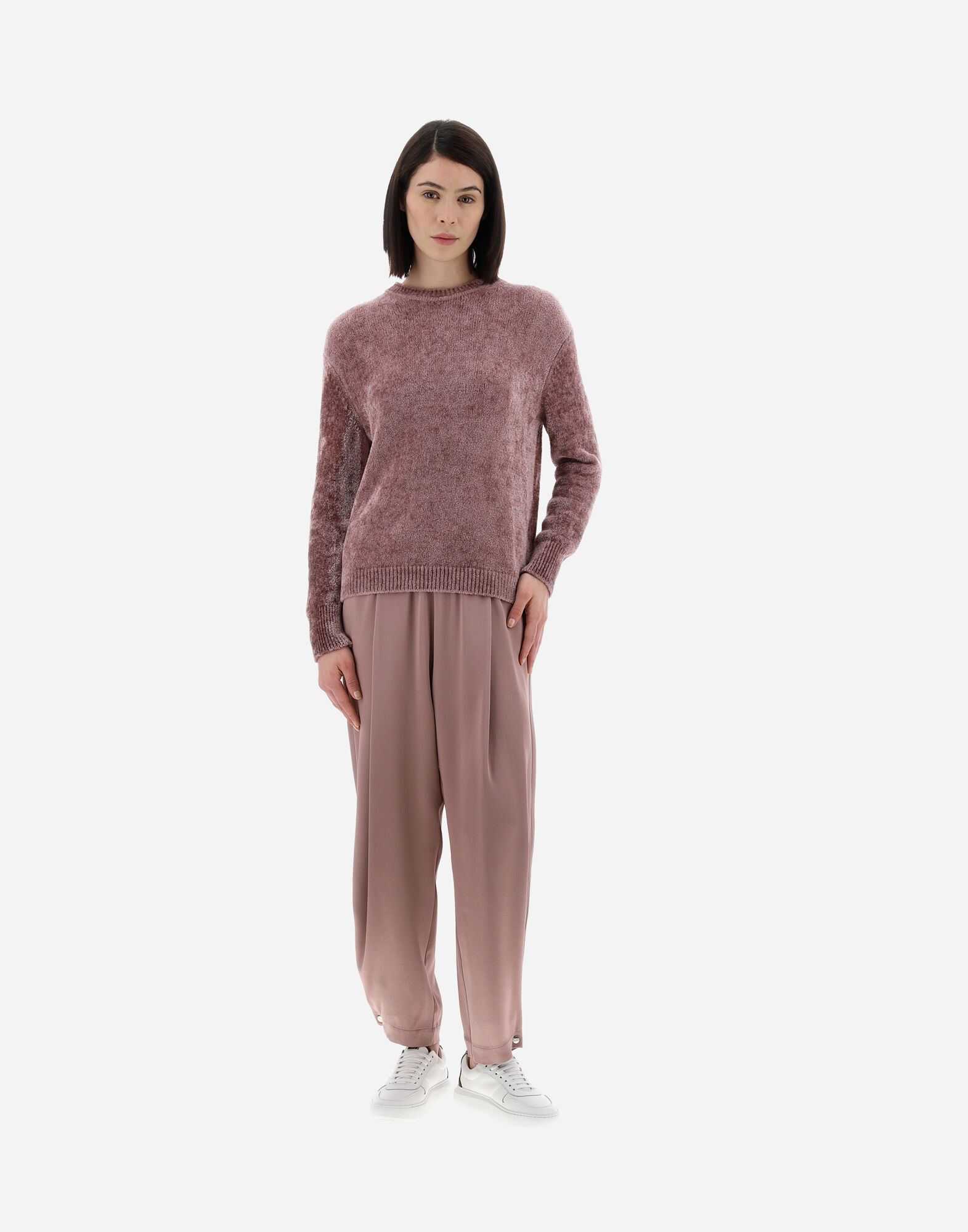 RESORT PULLOVER IN CHENILLE KNIT in Lilac for Women Herno