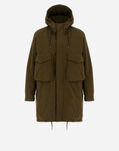 Herno WAXED TECH COTTON LONG PARKA Military PA000162U13800Z7740