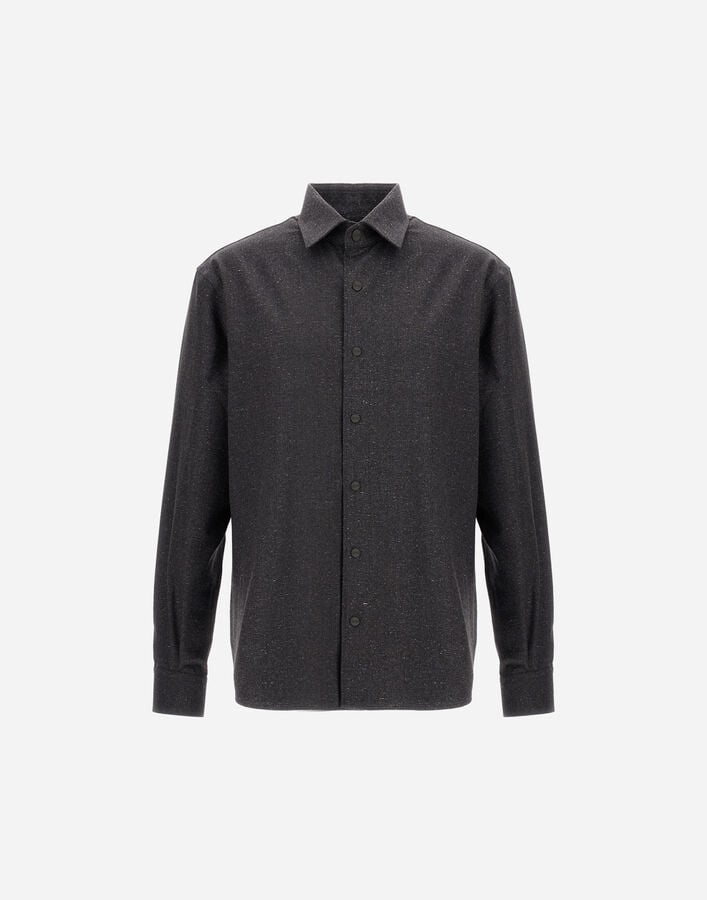 RESORT SHIRT IN WOOL KNICKERBOCKER Herno Herno RESORT SHIRT IN WOOL KNICKERBOCKER Iron CM00007UR334489487